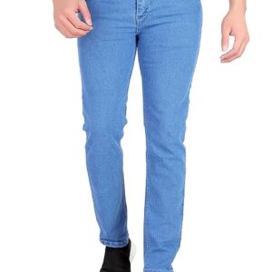 TURMS Men's Anti Stain Jeans 30 Days No Wash Anti Odor Casual Mid Rise Denim Pants | Traveler Comfort Stretchable Breathable Cotton Rich