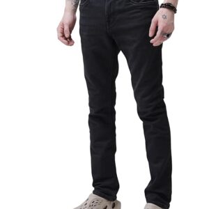 TURMS Men's Anti Stain Jeans 30 Days No Wash Anti Odor Casual Mid Rise Denim Pants | Traveler Comfort Stretchable Breathable Cotton Rich